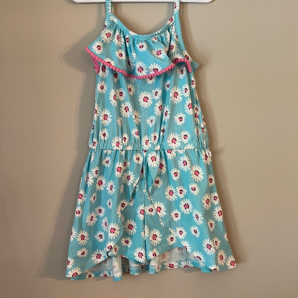 Girls soft floral romper/dress